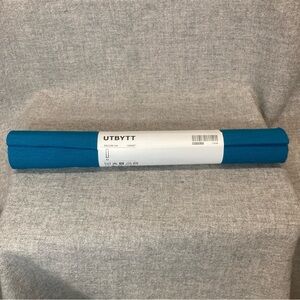 Ikea UTBYTT Table Runner 14 x 51” 35 x 130cm Cotton TEAL Blue NEW 804.635.91